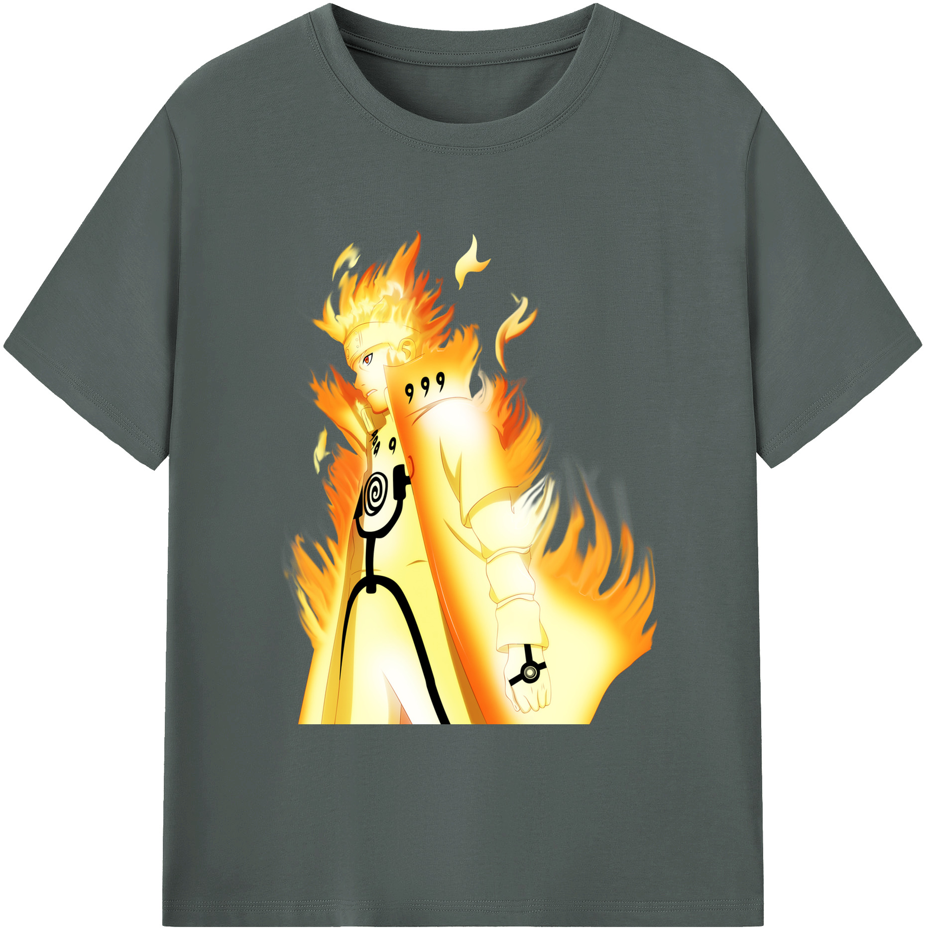 （画像用） NARUTO -ナルト- うずまき ナルト Uzumaki Naruto 綿100％ メンズ半袖Tシャツ｜肌触りやわらか＆通気性